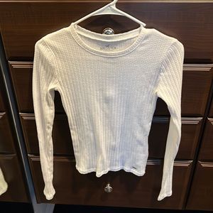 Hollister - white, long sleeve shirt, size small.